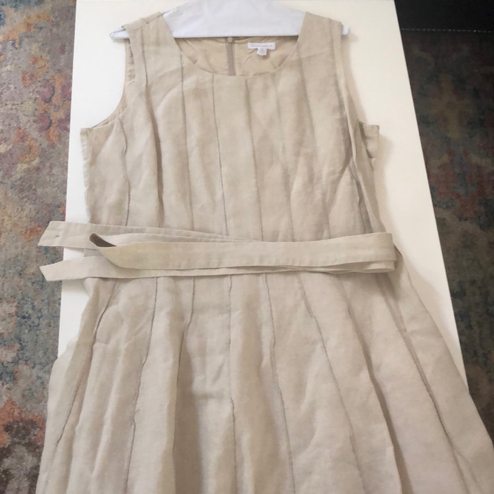 Charter Club Plus-Size Linen Khaki Dress